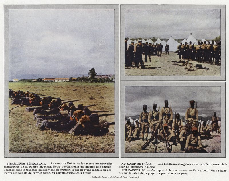 Szenegáli Tirailleurs, Camp de Frejus, Les Faisceaux alkotó: Jules Gervais Courtellemont
