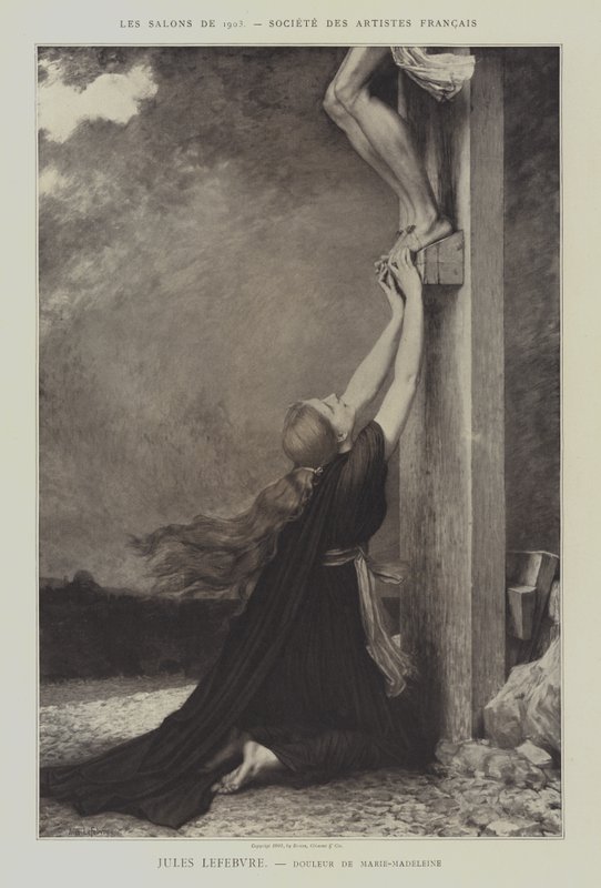 Mária Magdolna bánata (Mária Magdolna gyásza) (litho) alkotó: Jules Joseph (after) Lefebvre