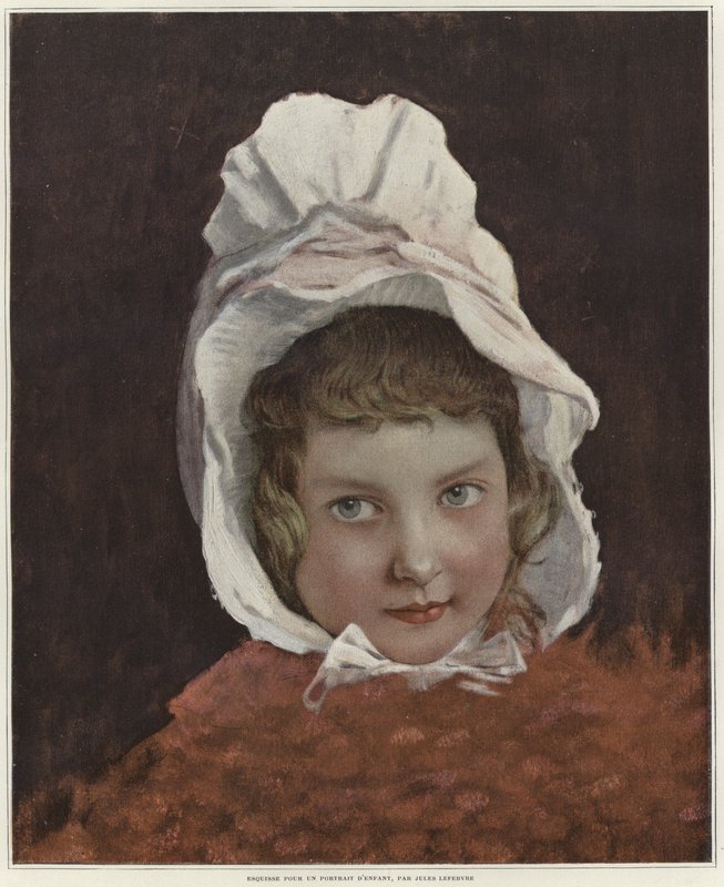 Vázlat egy gyermek portréjához alkotó: Jules Joseph Lefebvre
