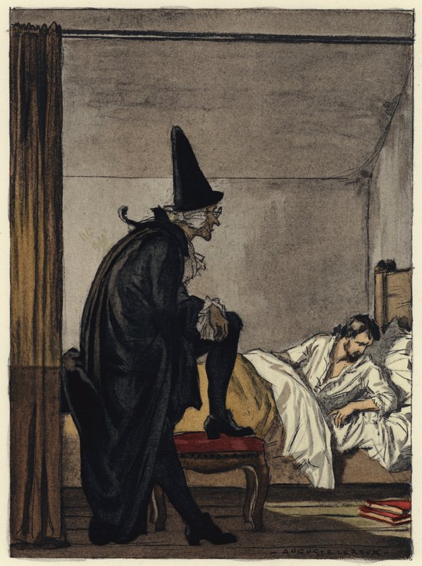 Illusztráció Casanova emlékirataihoz (színes litográfia) alkotó: Jules Marie Auguste Leroux