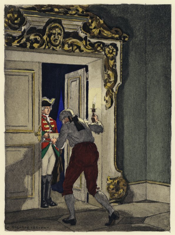 Illusztráció Casanova emlékirataihoz (színes litográfia) alkotó: Jules Marie Auguste Leroux