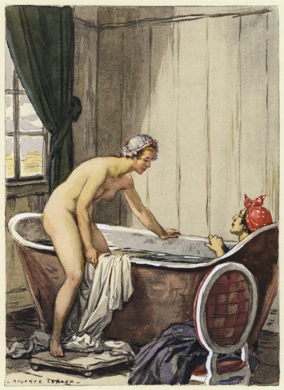 Illusztráció Casanova emlékirataihoz (színes litográfia) alkotó: Jules Marie Auguste Leroux