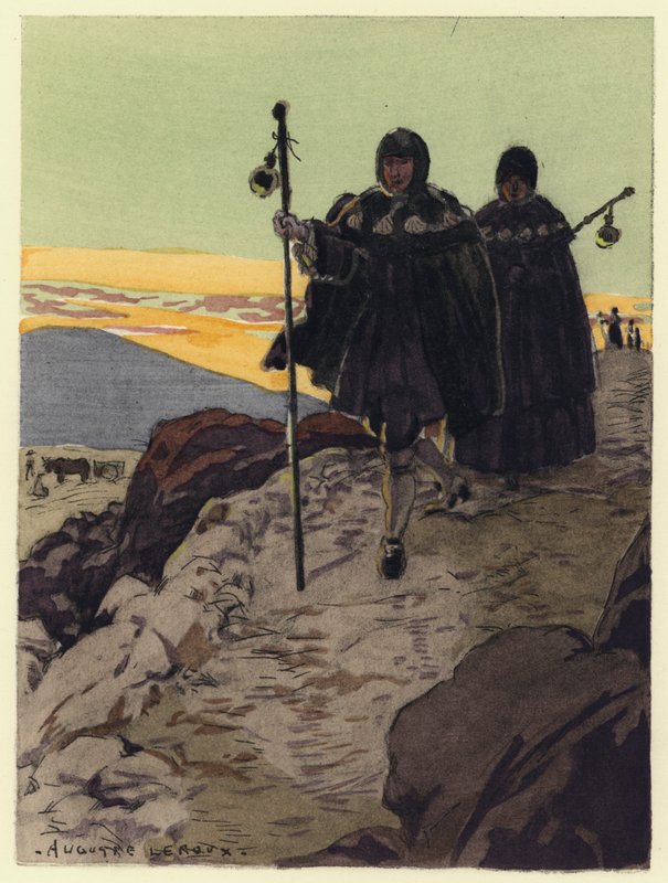 Illusztráció Casanova emlékirataihoz (színes litográfia) alkotó: Jules Marie Auguste Leroux