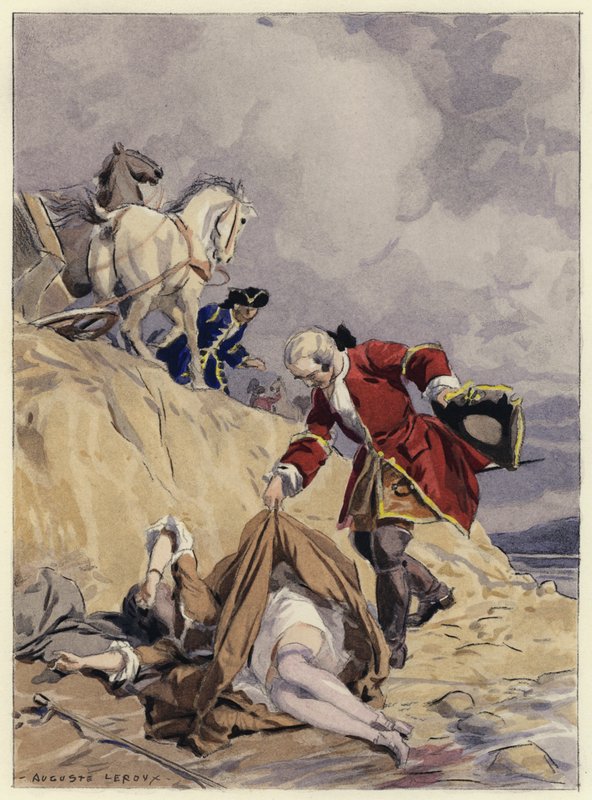 Illusztráció Casanova emlékirataihoz (színes litográfia) alkotó: Jules Marie Auguste Leroux