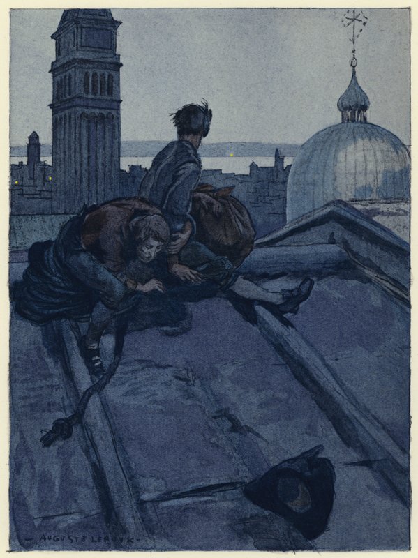 Illusztráció Casanova emlékirataihoz (színes litográfia) alkotó: Jules Marie Auguste Leroux