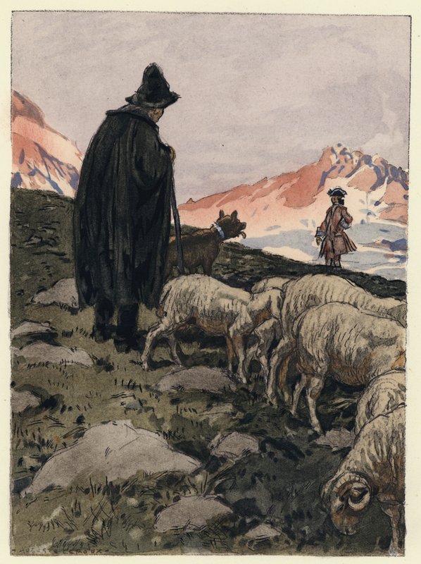 Illusztráció Casanova emlékirataihoz (színes litográfia) alkotó: Jules Marie Auguste Leroux