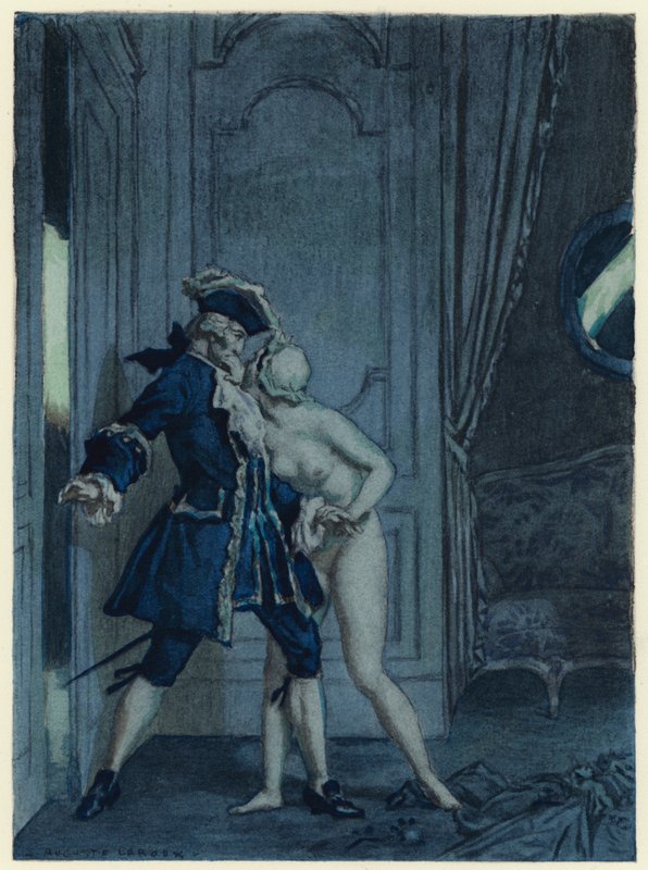 Illusztráció Casanova emlékirataihoz (színes litográfia) alkotó: Jules Marie Auguste Leroux