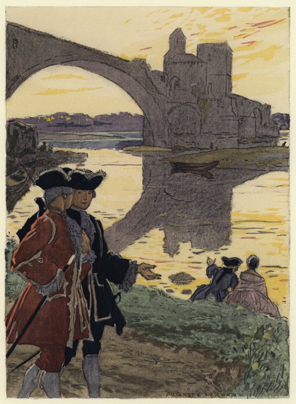 Illusztráció Casanova emlékirataihoz (színes litográfia) alkotó: Jules Marie Auguste Leroux