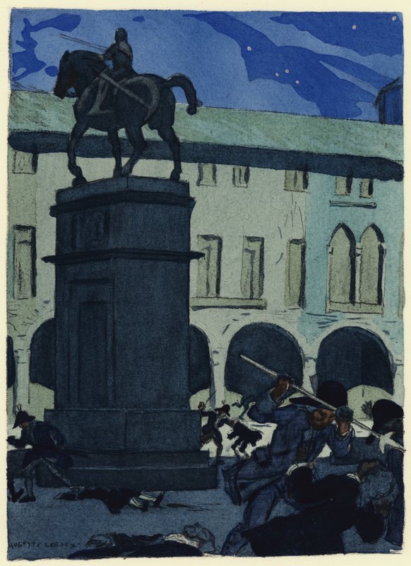 Illusztráció Casanova emlékirataihoz (színes litográfia) alkotó: Jules Marie Auguste Leroux
