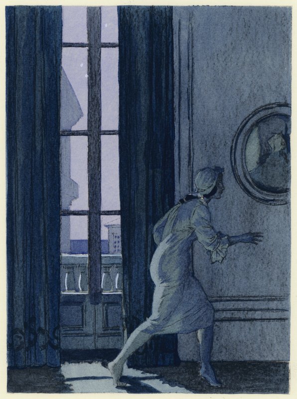 Illusztráció Casanova emlékirataihoz (színes litográfia) alkotó: Jules Marie Auguste Leroux