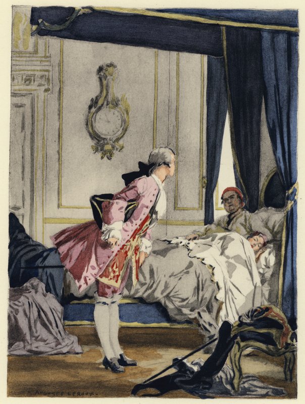 Illusztráció Casanova emlékirataihoz (színes litográfia) alkotó: Jules Marie Auguste Leroux
