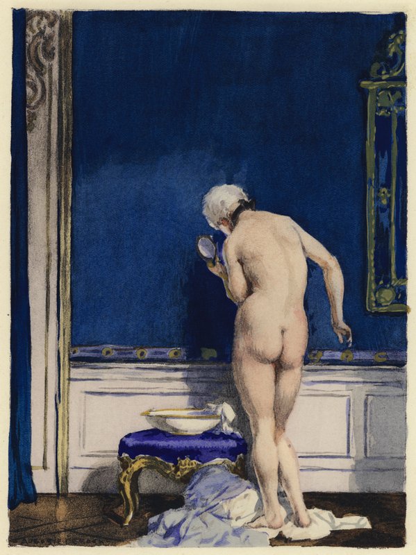 Illusztráció Casanova emlékirataihoz (színes litográfia) alkotó: Jules Marie Auguste Leroux