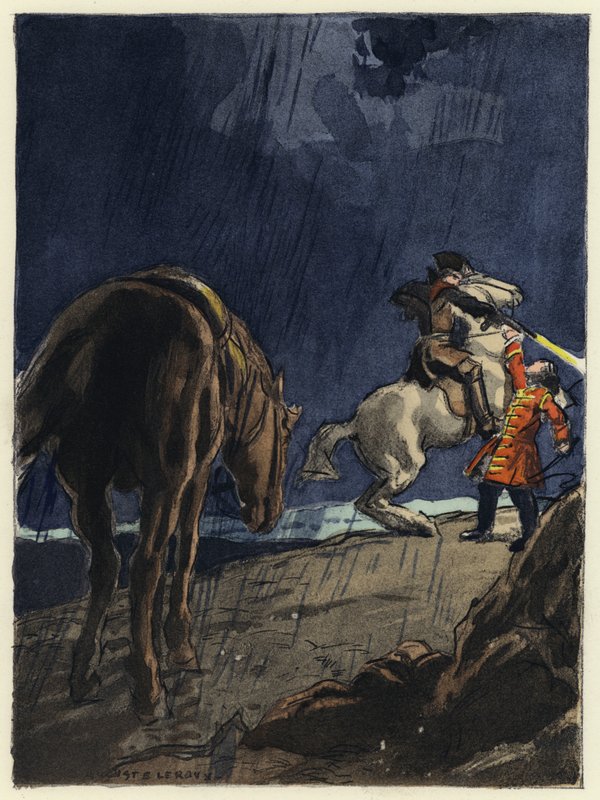 Illusztráció Casanova emlékirataihoz (színes litográfia) alkotó: Jules Marie Auguste Leroux