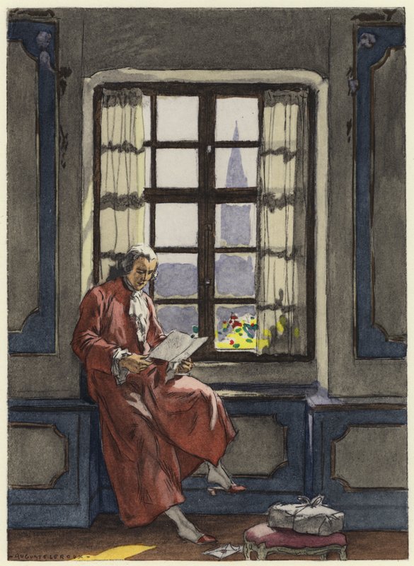 Illusztráció Casanova emlékirataihoz (színes litográfia) alkotó: Jules Marie Auguste Leroux