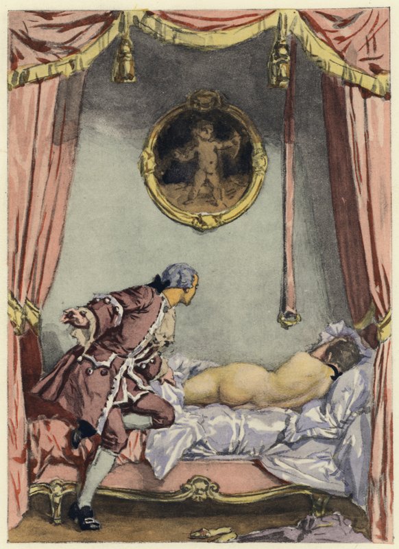 Illusztráció Casanova emlékirataihoz (színes litográfia) alkotó: Jules Marie Auguste Leroux