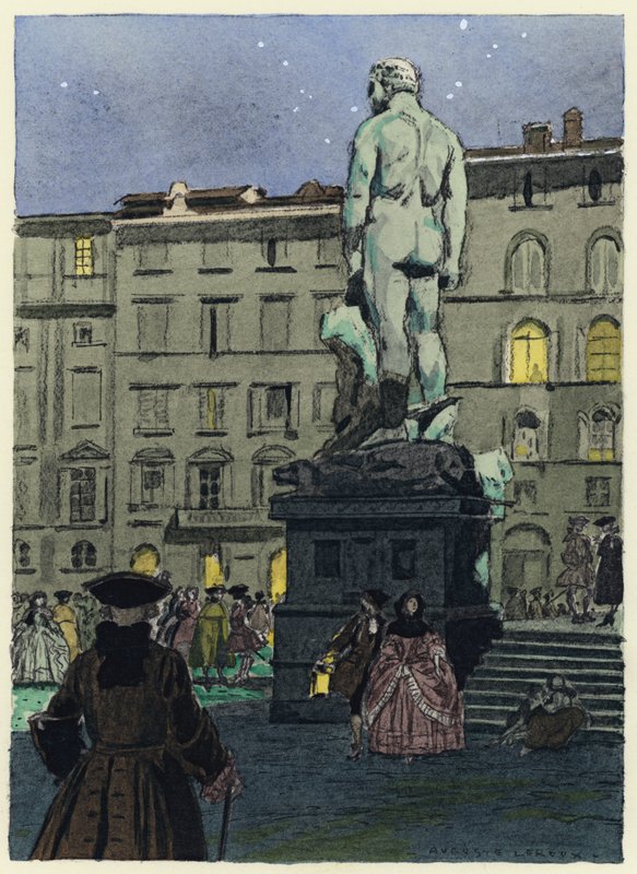 Illusztráció Casanova emlékirataihoz (színes litográfia) alkotó: Jules Marie Auguste Leroux