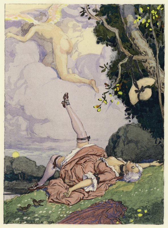 Illusztráció Casanova emlékirataihoz (színes litográfia) alkotó: Jules Marie Auguste Leroux