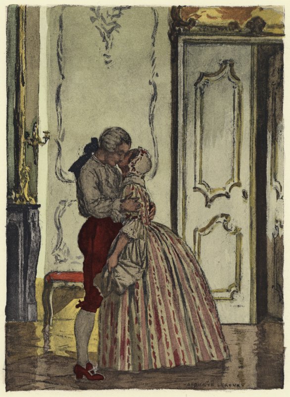 Illusztráció Casanova emlékirataihoz (színes litográfia) alkotó: Jules Marie Auguste Leroux