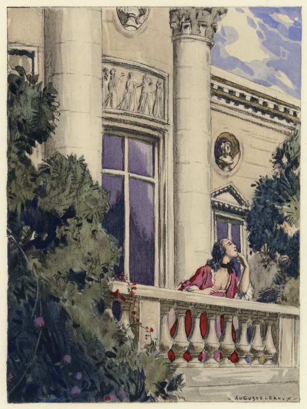Illusztráció Casanova emlékirataihoz (színes litográfia) alkotó: Jules Marie Auguste Leroux