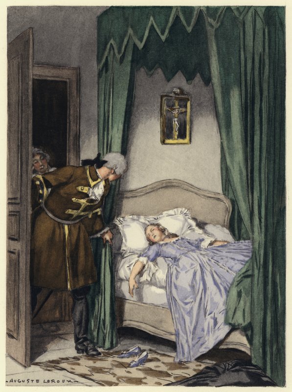 Illusztráció Casanova emlékirataihoz (színes litográfia) alkotó: Jules Marie Auguste Leroux