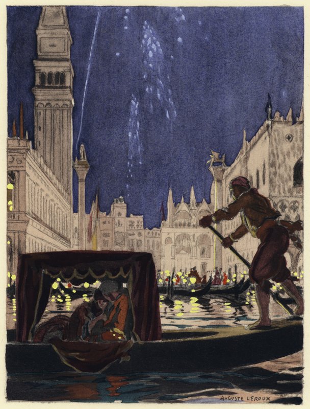Illusztráció Casanova emlékirataihoz (színes litográfia) alkotó: Jules Marie Auguste Leroux