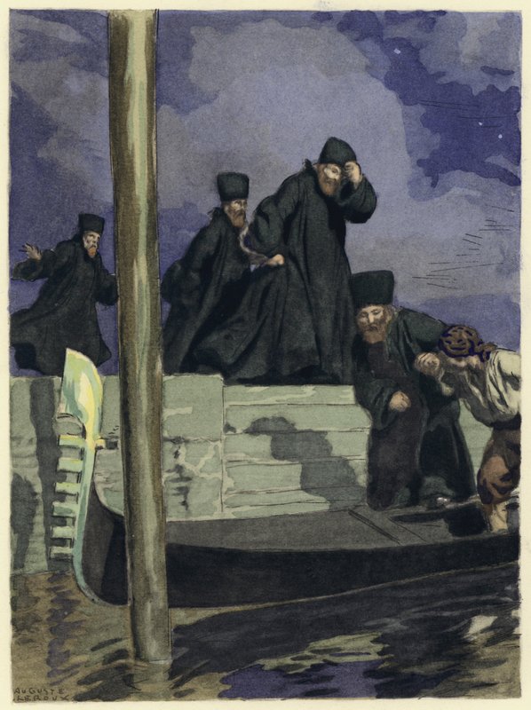 Illusztráció Casanova emlékirataihoz (színes litográfia) alkotó: Jules Marie Auguste Leroux
