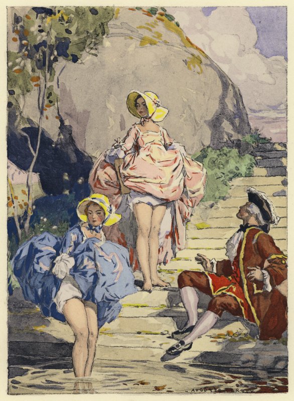 Illusztráció Casanova emlékirataihoz (színes litográfia) alkotó: Jules Marie Auguste Leroux