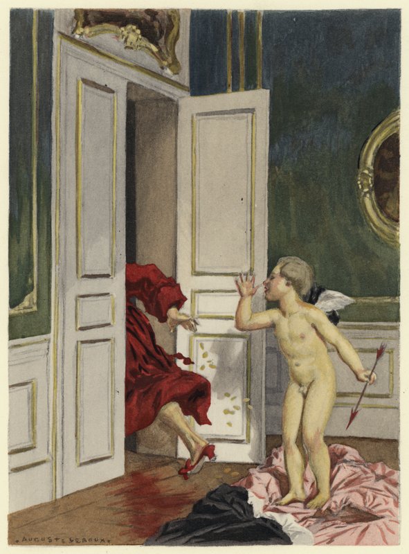 Illusztráció Casanova emlékirataihoz (színes litográfia) alkotó: Jules Marie Auguste Leroux