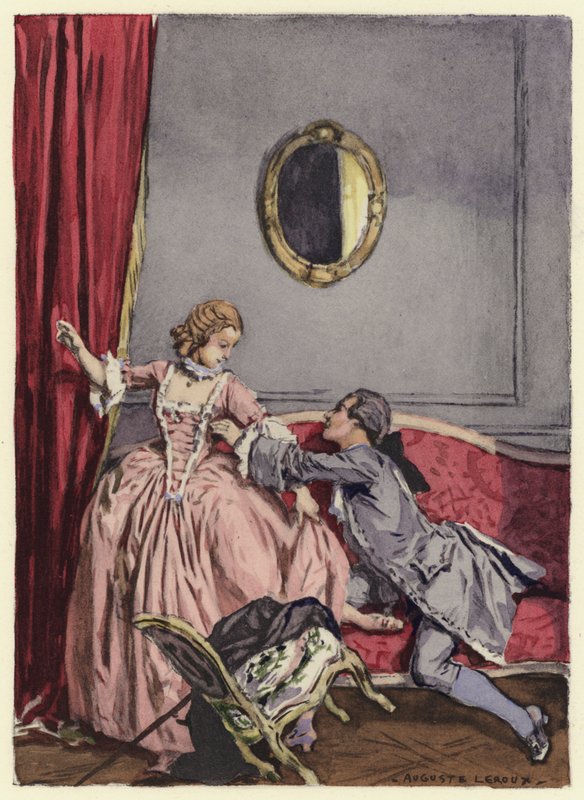 Illusztráció Casanova emlékirataihoz (színes litográfia) alkotó: Jules Marie Auguste Leroux