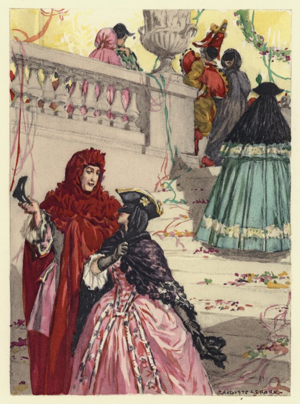 Illusztráció Casanova emlékirataihoz (színes litográfia) alkotó: Jules Marie Auguste Leroux