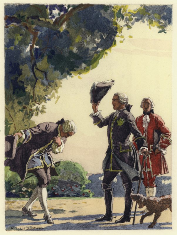 Illusztráció Casanova emlékirataihoz (színes litográfia) alkotó: Jules Marie Auguste Leroux