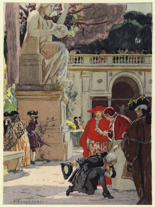 Illusztráció Casanova emlékirataihoz (színes litográfia) alkotó: Jules Marie Auguste Leroux