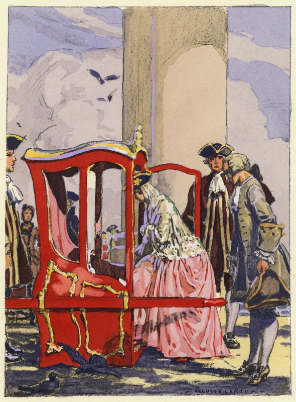 Illusztráció Casanova emlékirataihoz (színes litográfia) alkotó: Jules Marie Auguste Leroux