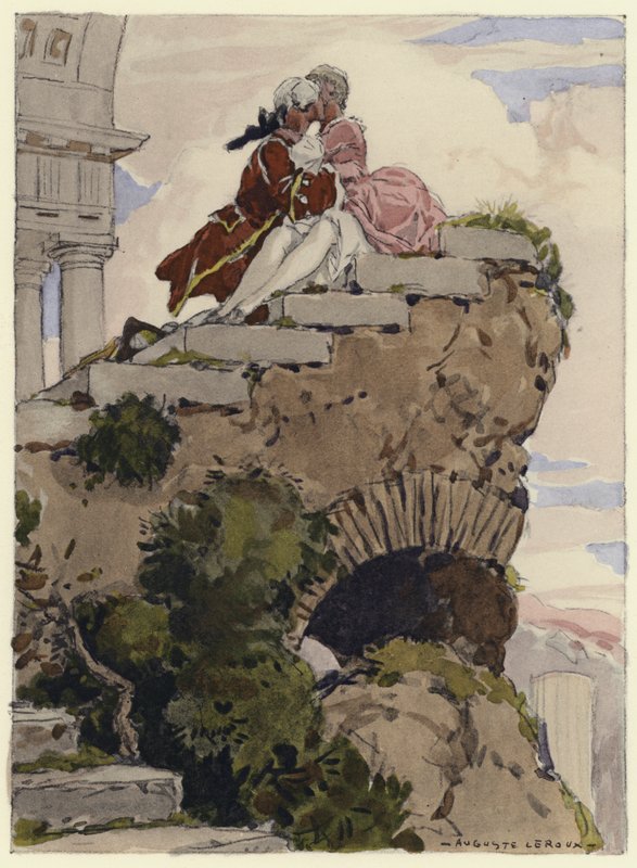 Illusztráció Casanova emlékirataihoz (színes litográfia) alkotó: Jules Marie Auguste Leroux