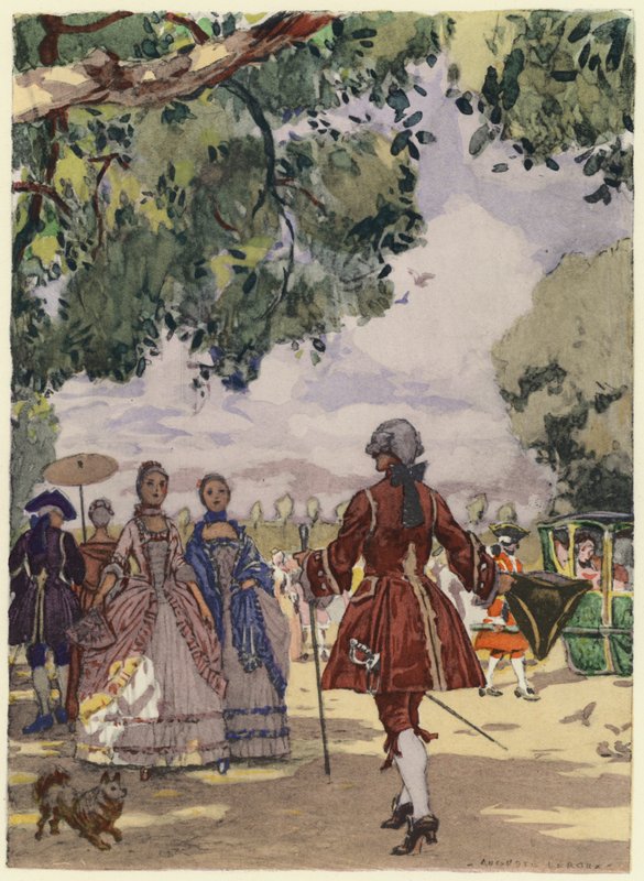 Illusztráció Casanova emlékirataihoz (színes litográfia) alkotó: Jules Marie Auguste Leroux