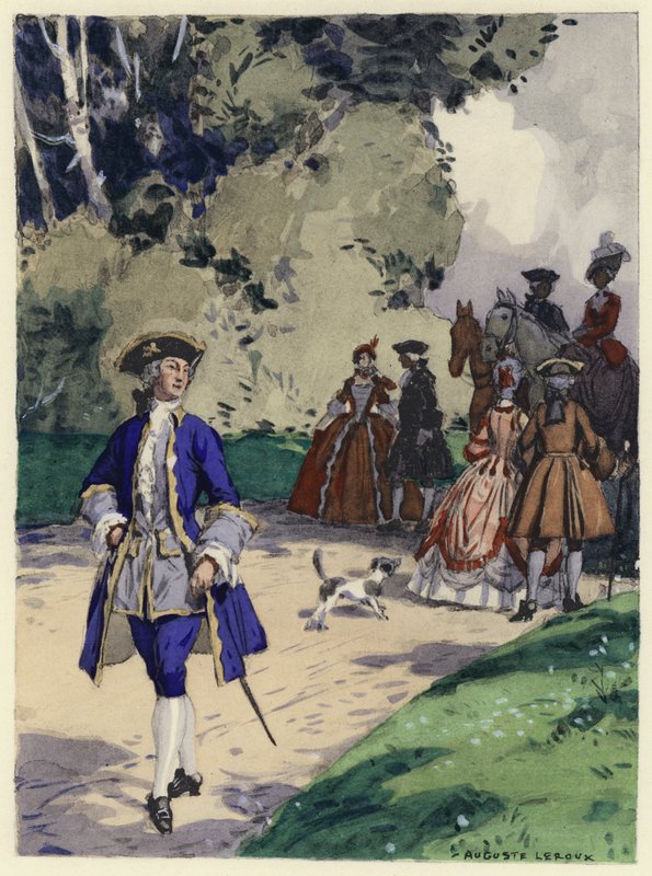 Illusztráció Casanova emlékirataihoz (színes litográfia) alkotó: Jules Marie Auguste Leroux