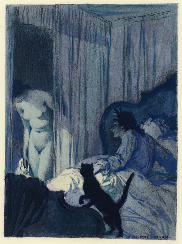 Illusztráció Casanova emlékirataihoz (színes litográfia) alkotó: Jules Marie Auguste Leroux