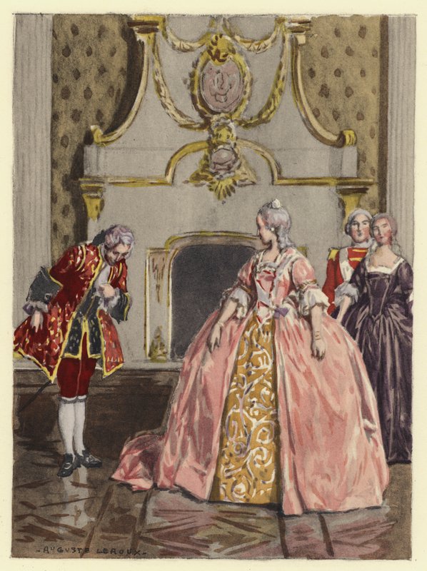 Illusztráció Casanova emlékirataihoz (színes litográfia) alkotó: Jules Marie Auguste Leroux