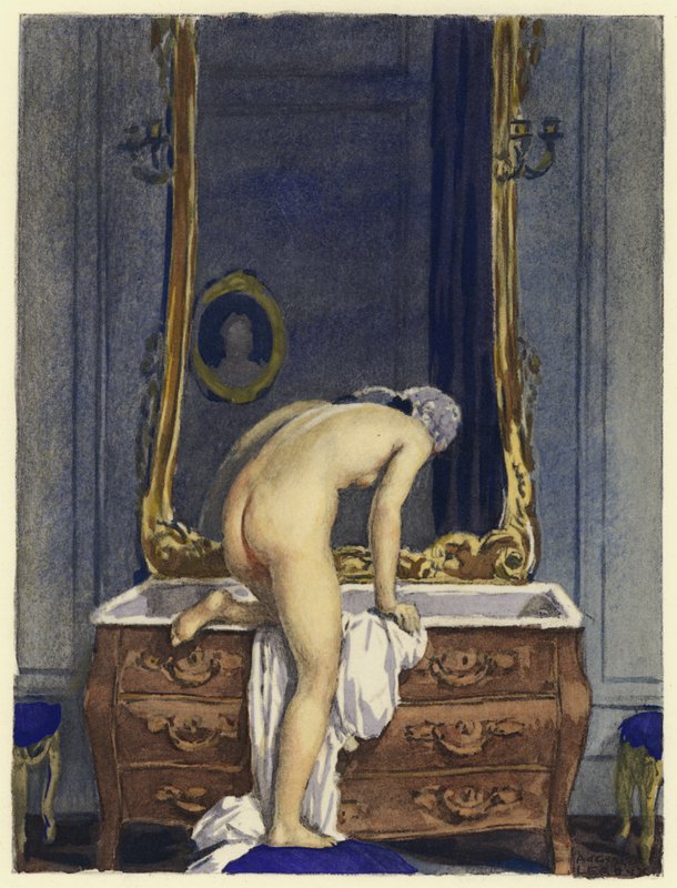 Illusztráció Casanova emlékirataihoz (színes litográfia) alkotó: Jules Marie Auguste Leroux