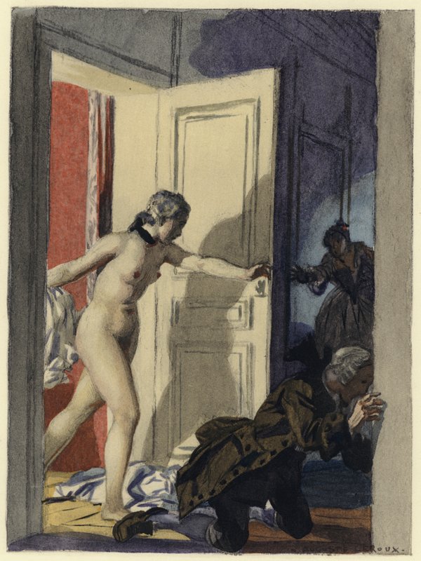 Illusztráció Casanova emlékirataihoz (színes litográfia) alkotó: Jules Marie Auguste Leroux