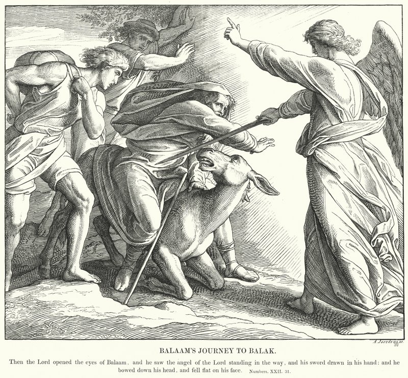 Bálám utazása Bálákhoz (metszet) alkotó: Julius (after) Schnorr von Carolsfeld