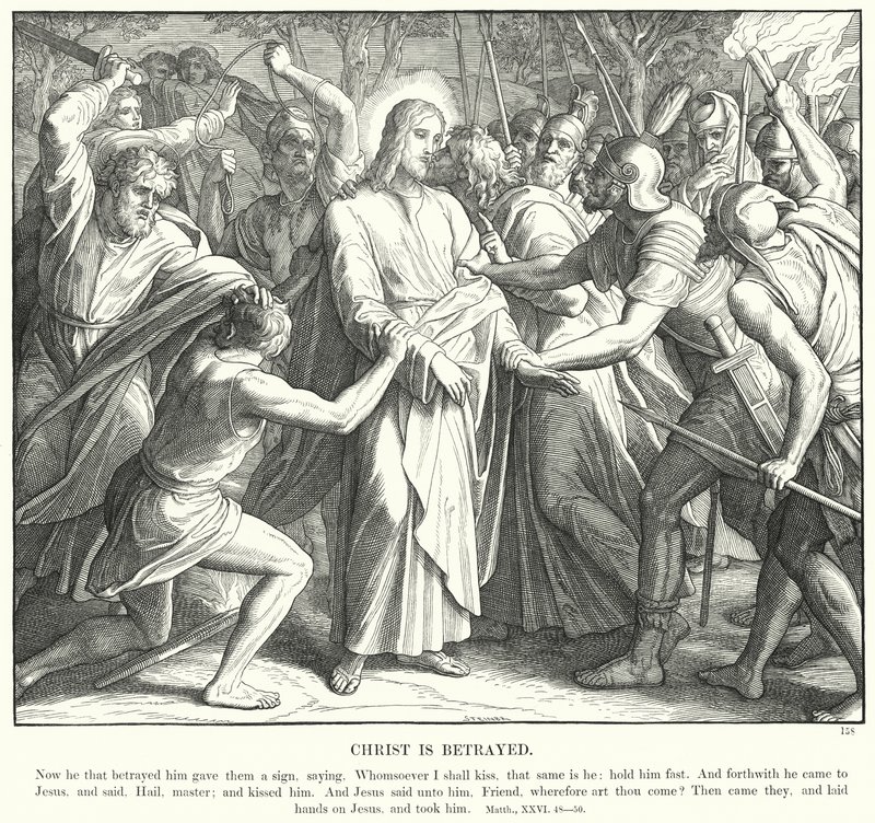 Krisztust elárulták (metszet) alkotó: Julius (after) Schnorr von Carolsfeld