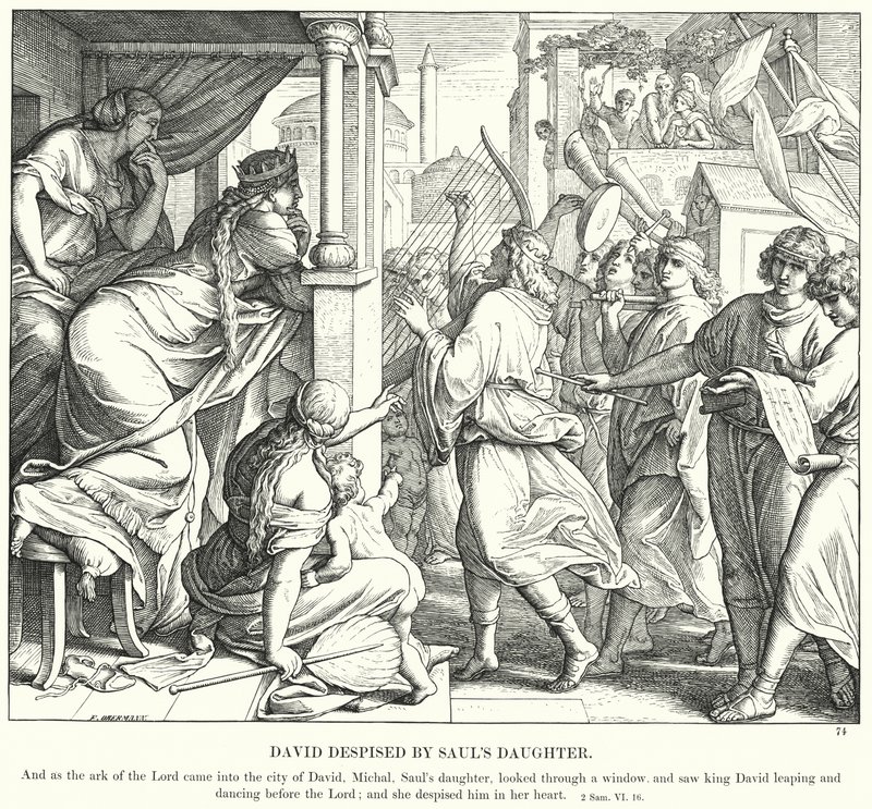 Dávidot megvetett Saul lánya (metszet) alkotó: Julius (after) Schnorr von Carolsfeld
