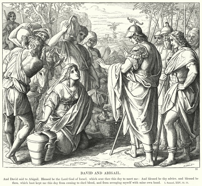 David és Abigail (metszet) alkotó: Julius (after) Schnorr von Carolsfeld