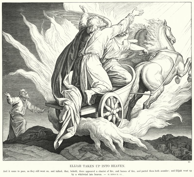 Illés felvetve a mennybe (metszet) alkotó: Julius (after) Schnorr von Carolsfeld