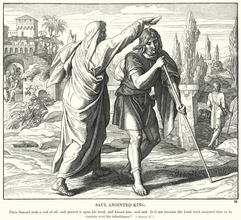 Saul felkent király (metszet) alkotó: Julius (after) Schnorr von Carolsfeld