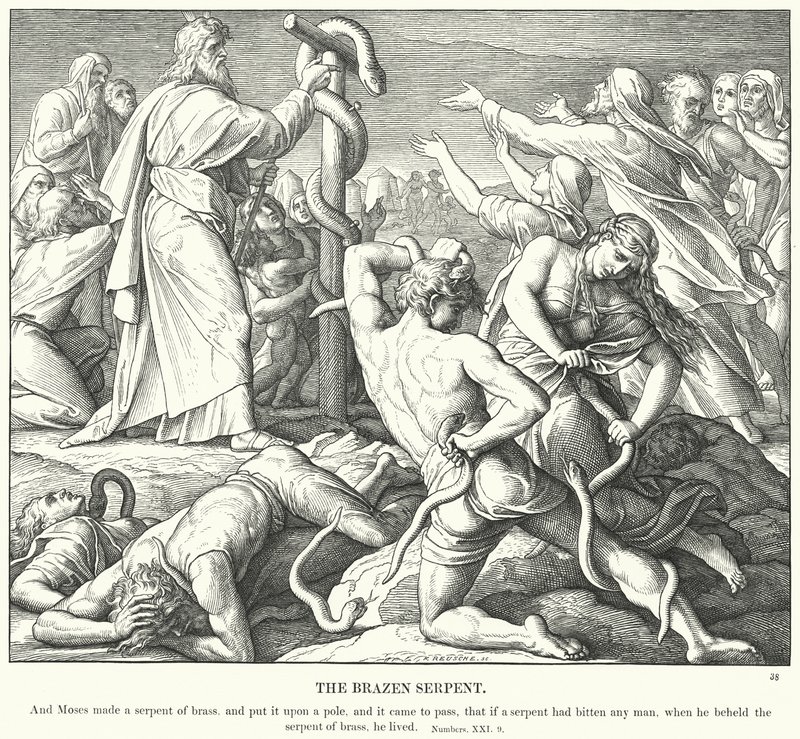 A réz kígyó (metszet) alkotó: Julius (after) Schnorr von Carolsfeld