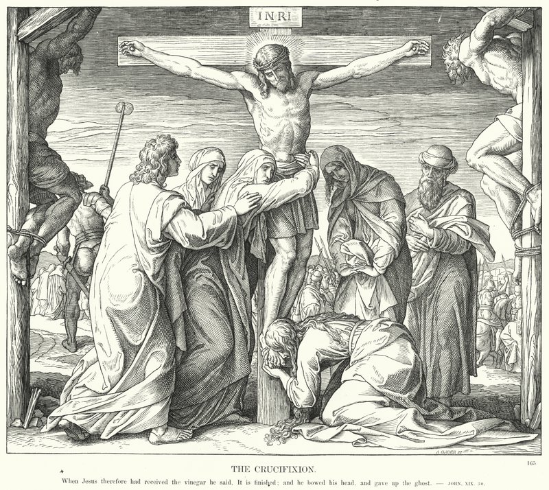 A keresztre feszítés (metszet) alkotó: Julius (after) Schnorr von Carolsfeld