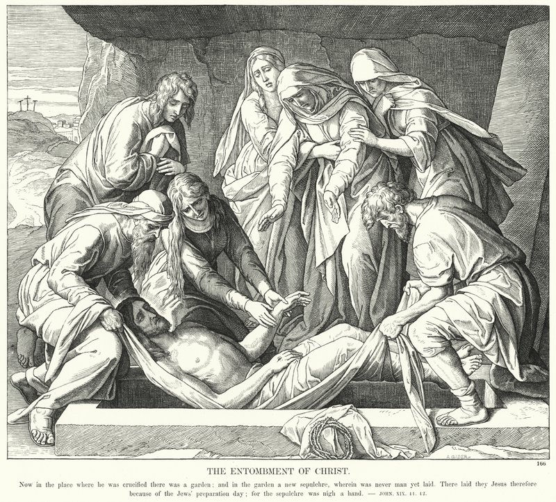 Krisztus síremléke (metszet) alkotó: Julius (after) Schnorr von Carolsfeld