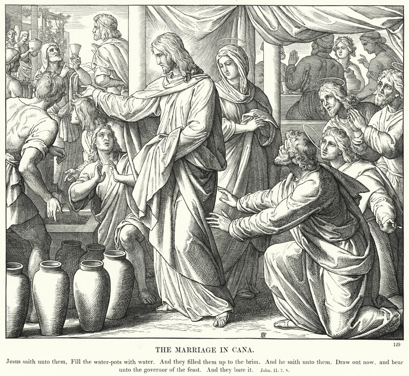 Házasság Kánában (metszet) alkotó: Julius (after) Schnorr von Carolsfeld